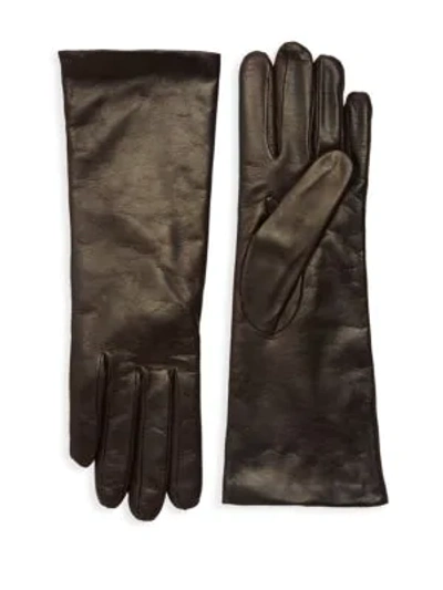 Portolano Women's Classic Leather Gloves In Chocolate