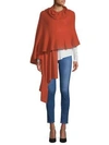 Portolano Ribbed Cashmere Wrap In Rust