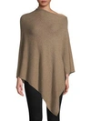 La Fiorentina Asymmetrical Cashmere Poncho In Camel