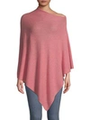 La Fiorentina Asymmetrical Cashmere Poncho In Watermelon