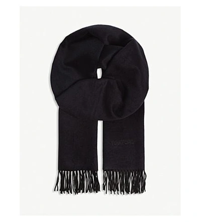 Tom Ford Cashmere Scarf In Navy