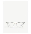 Ray Ban Clubmaster Square Glasses In Clear