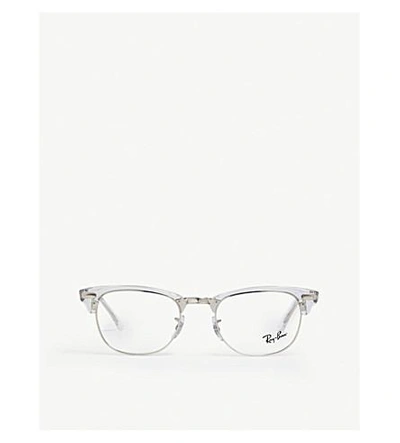 Ray Ban Clubmaster Square Glasses In Clear