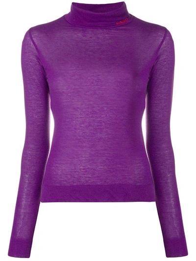 Pinko Turtleneck Sweater In Purple