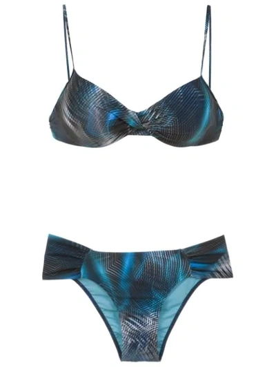 Lygia & Nanny Printed Vitória Bikini Set In Blue