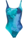 Lygia & Nanny Printed Hapuna Swimsuit In Blue