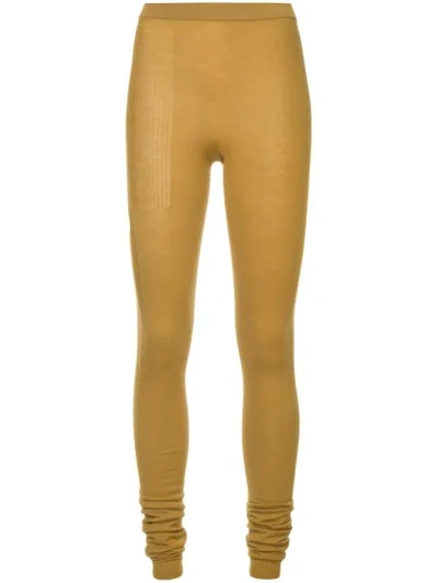 Rick Owens Knitted Leggings - Yellow