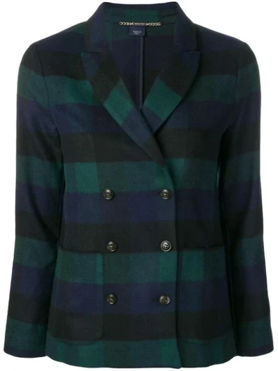 Woolrich Short Checkered Blazer - Blue