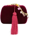 Serpui Embellished Clutch Bag - Red
