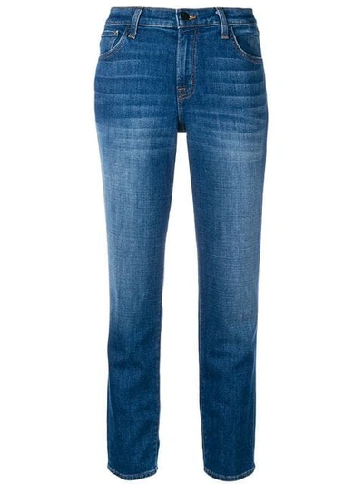 J Brand Cropped Tapered Jeans - Blue