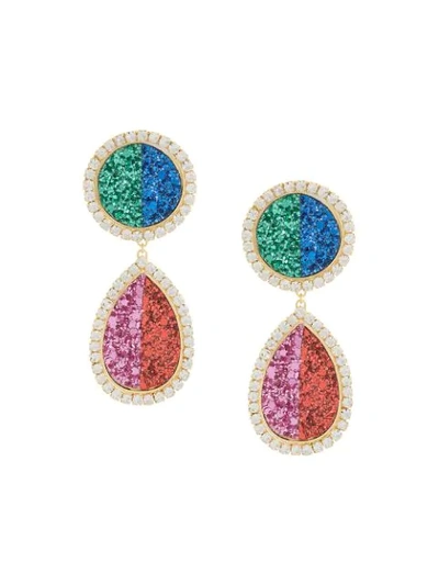 Shourouk Shimmer Drop Earrings - Multicolour