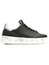 White Premiata Glitter Detail Sneakers - Black