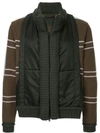 Craig Green Striped Sleeves Panelled Jacket In Brown