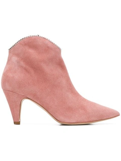 Rebecca Minkoff Embellished Top Ankle Boots In Pink