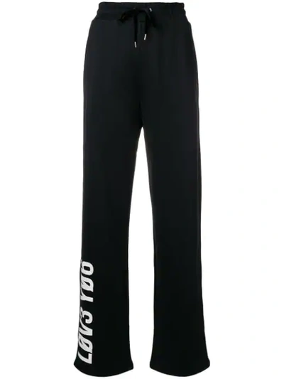 Red Valentino Forget Me Not Printed Track Pants In Black