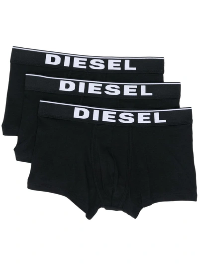 Diesel Umbx-damien Three Pack Boxers In Black