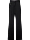 Msgm Colour-block Straight Legs In Black
