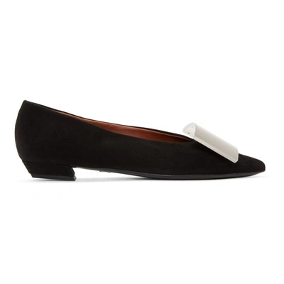 Proenza Schouler Black Mirror Cindy Ballerina Flats In 999 Black