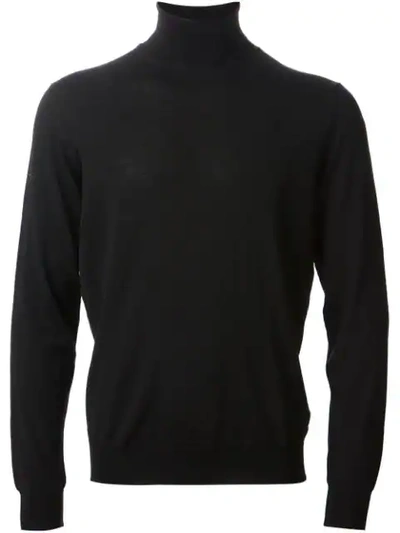Drumohr Roll Neck Knit Sweater In Black