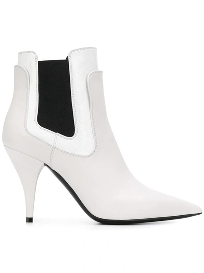 Casadei Ankle Boots In White