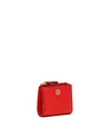 Tory Burch Robinson Mini Wallet In Red