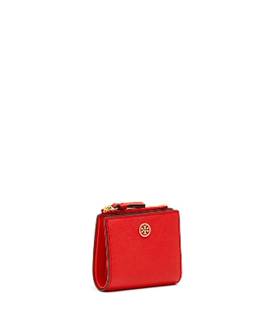 Tory Burch Robinson Mini Wallet In Red