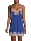 Natori Enchant Floral Lace Chemise In Dark Blue