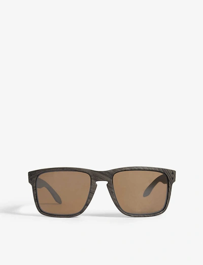 Oakley Mens Brown Classic Holbrook Xl O-matter Polarised Square-frame Sunglasses