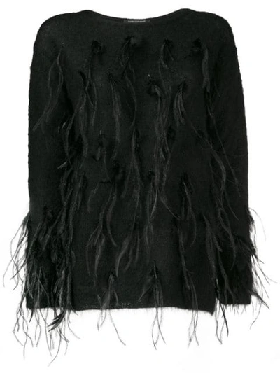 Luisa Cerano Fringe Detail Sweater - Black