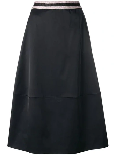 Luisa Cerano High Waist A-line Skirt - Black
