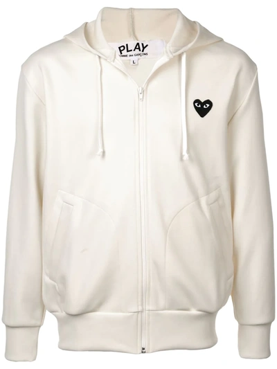 Comme Des Garçons Play Heart Logo Track Jacket In Neutrals