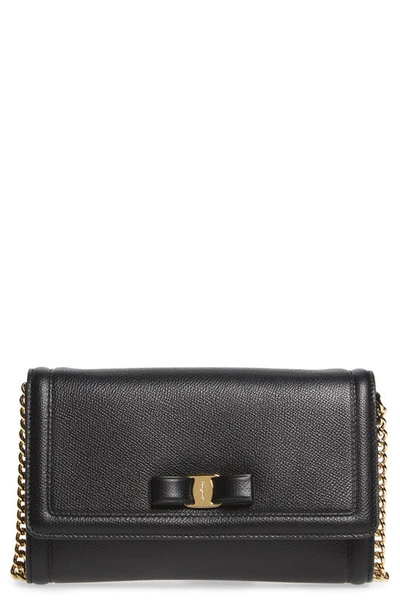 Ferragamo Mini Vara Leather Crossbody Bag - Black