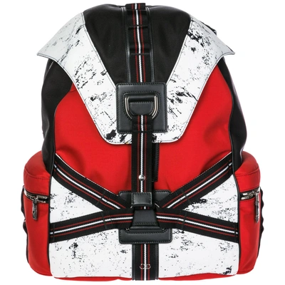 Dior Men's Nylon Rucksack Backpack Travel In Red