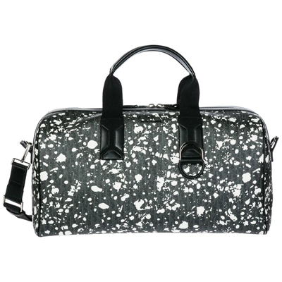 Dior Genuine Leather Travel Duffle Weekend Shoulder Bag In Black