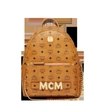 Mcm Trilogie Stark Backpack In Visetos In Cognac