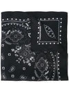 Dsquared2 Paisley Scarf In Black