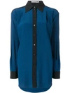 Givenchy Colour Block Long Shirt - Blue