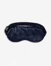 Slip Elasticated Silk Sleep Mask In Blue