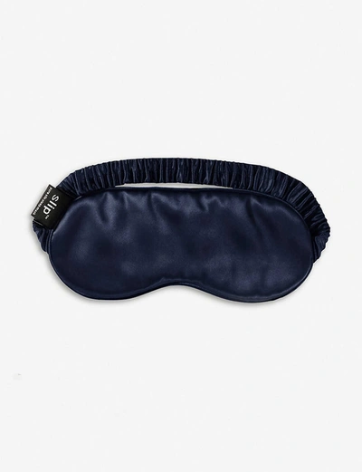 Slip Elasticated Silk Sleep Mask In Navy
