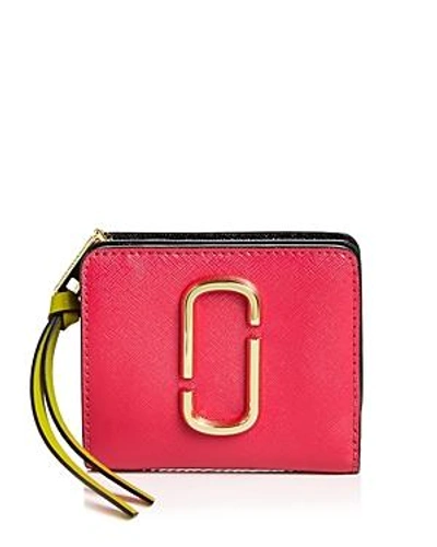 Marc Jacobs Snapshot Mini Leather Wallet In Peony Mult