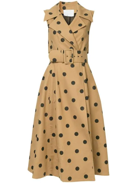 oscar de la renta polka dot dress