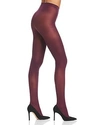 Hue Opaque Sheer To Waist Tights In Deep Burgundy