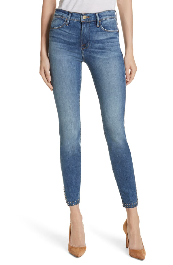 frame studded jeans