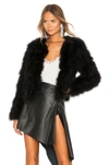 Lamarque Deora Feather Topper Jacket In Black