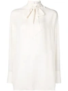 Valentino Pussybow Blouse In White