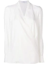 Givenchy Surplice Blouse In White