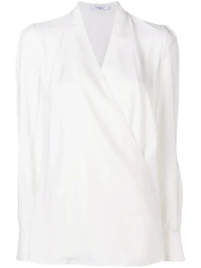 Givenchy Surplice Blouse In White
