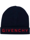 Givenchy Logo Beanie - Blue