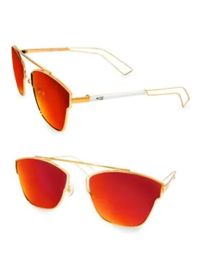 Aqs Emery 59mm Square Sunglasses In Red