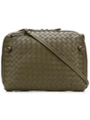 Bottega Veneta Intrecciato Cross Body Bag In Green